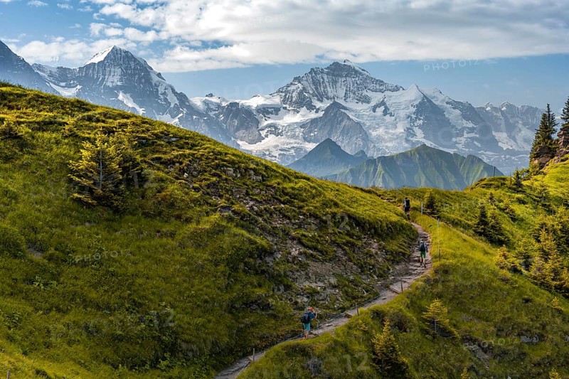 Hiker on hiking trail