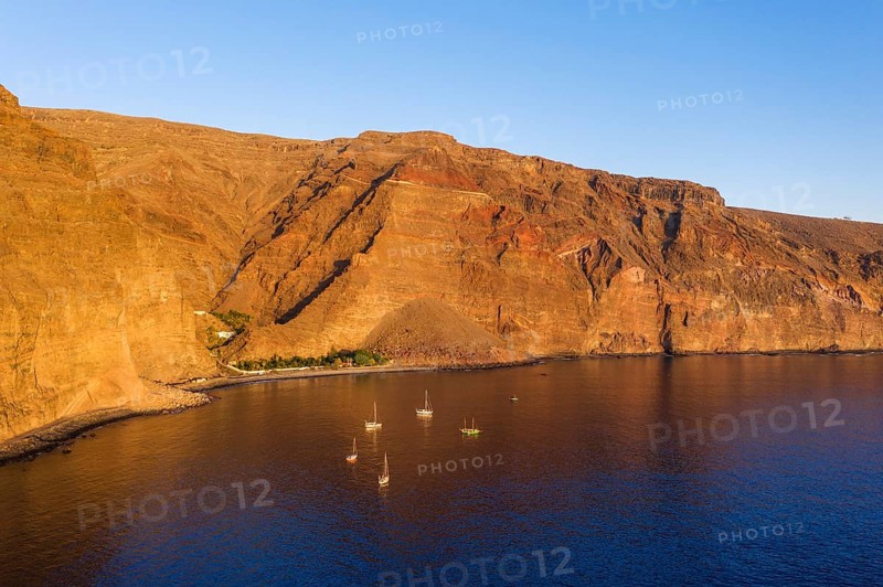 Playa de Argaga and Barranco de Argaga in the evening light