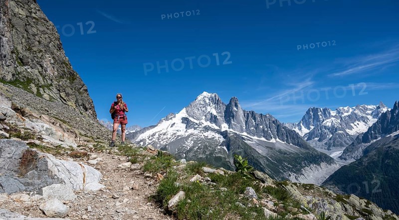 Hiker on hiking trail