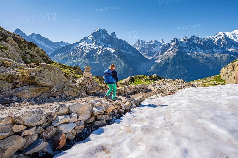 Hiker on trail
