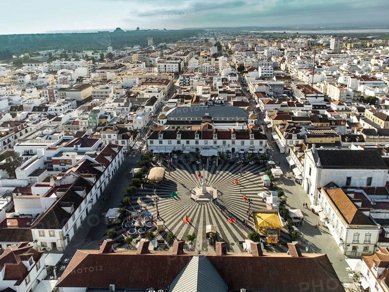Aerial view of Vila Real de Santo Antonio