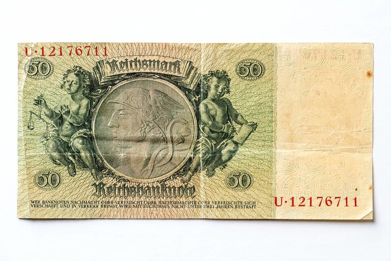 Banknote over Fifty Marks