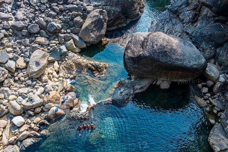 Huge boulders in a valley