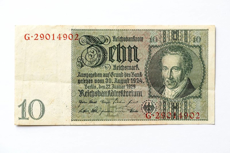 Banknote over Ten Marks