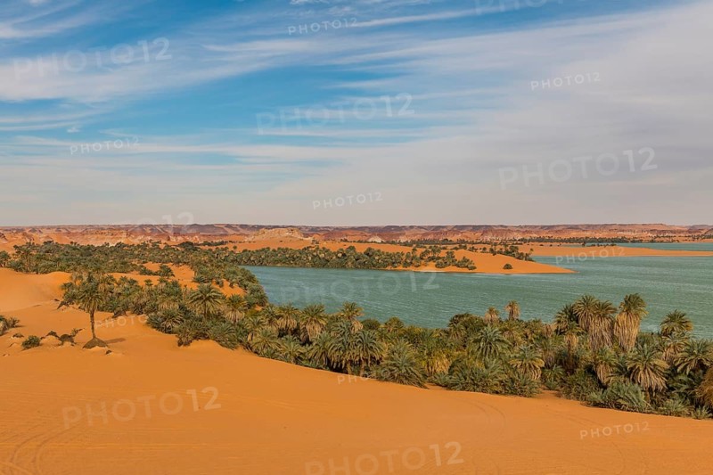 Overlook over Ounianga kebir part of the the Unesco sight Ounianga lakes