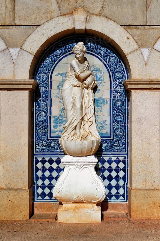 Statue in Estoi Palace garden
