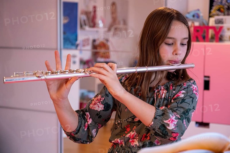 Girl playing flute