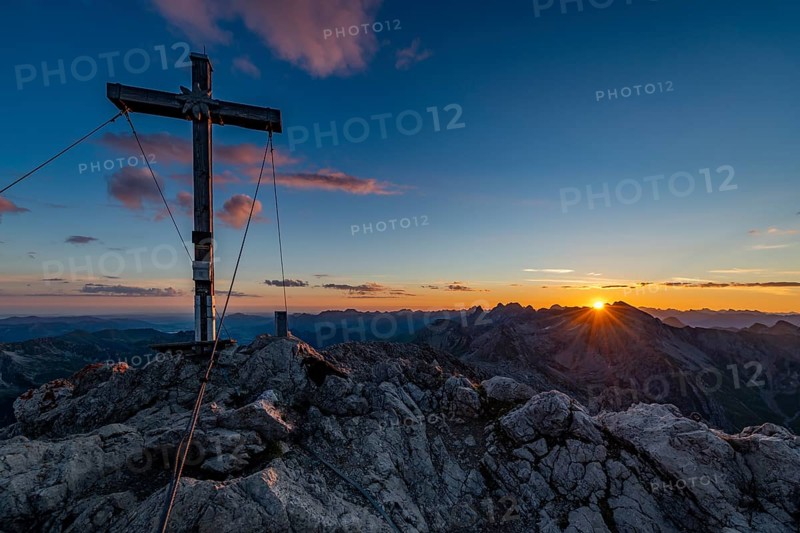 Sunrise over Allgaeu mountains