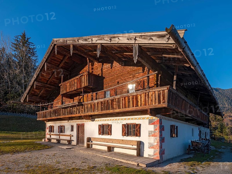 Tyrolean farm in late autumn