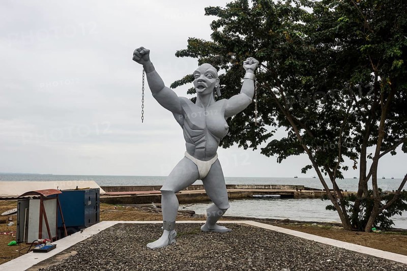 Statue of a slave. Leon Ba beach