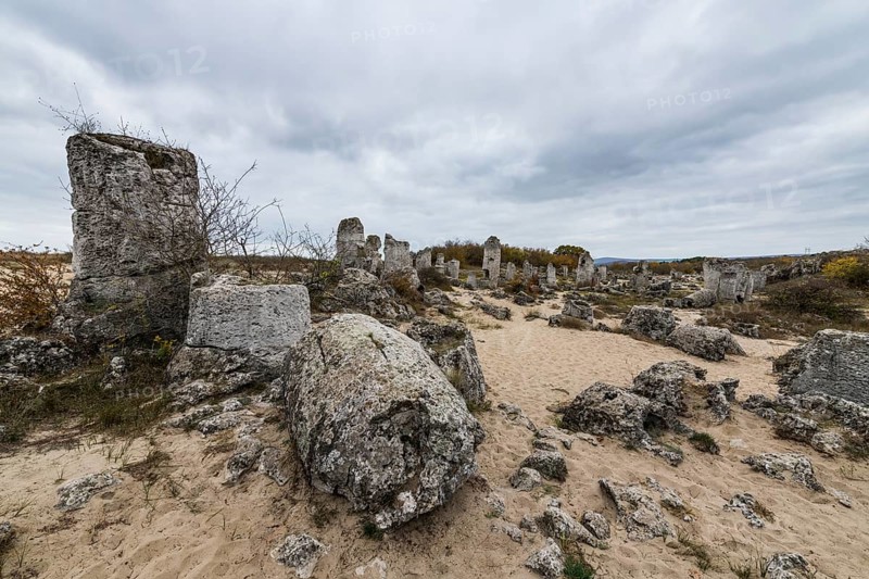 Stone desert Pobiti Kamani rock phenomenon