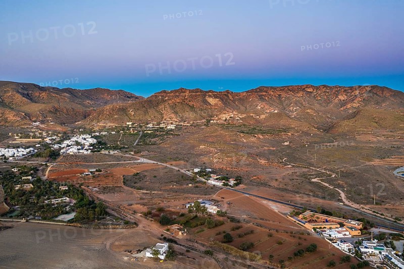 The Rodalquilar valley at dawn