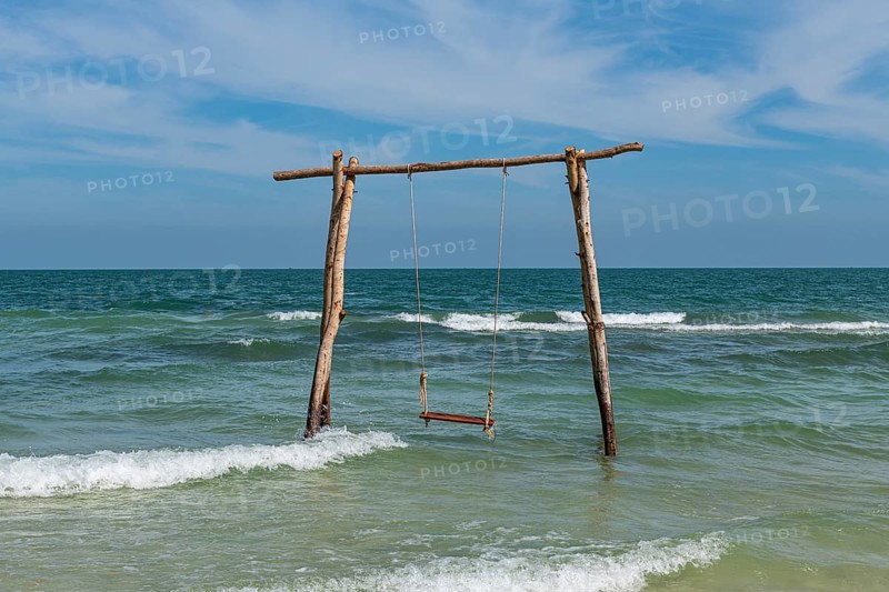 Swing in the ocean