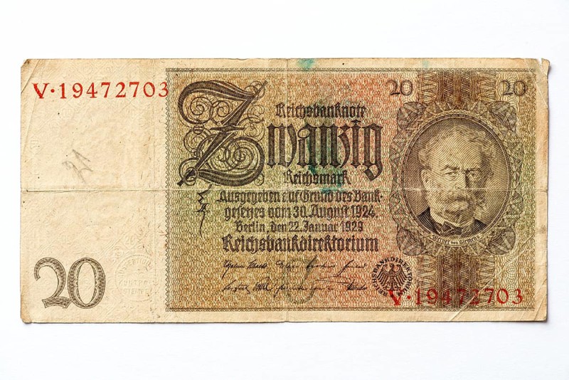 Banknote over twenty Marks