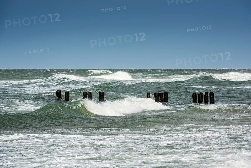 Winter storm at the Baltic Sea