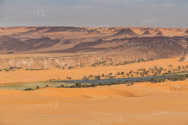 Fresh water lake as part of the the Unesco sight Ounianga lakes in the desert