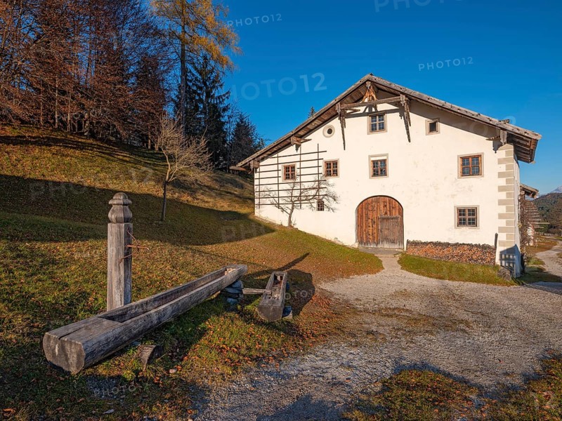 Tyrolean farm in late autumn