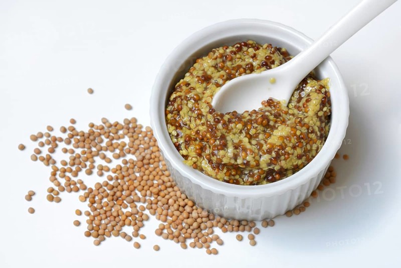 Coarse-grained Dijon mustard in shell