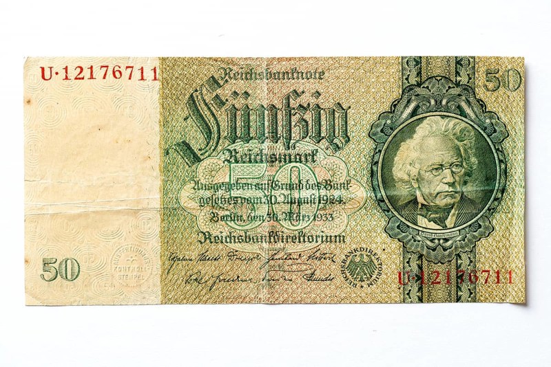 Banknote over Fifty Marks