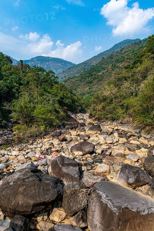 Huge boulders in a valley
