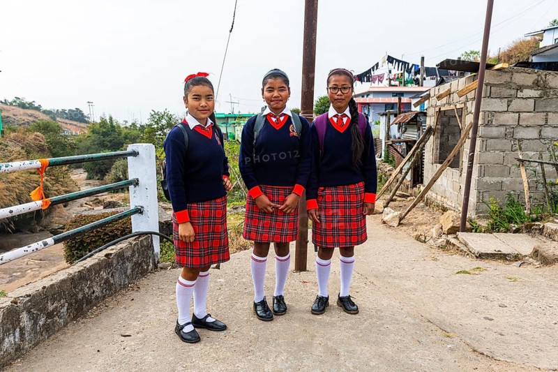 School kids in uniform