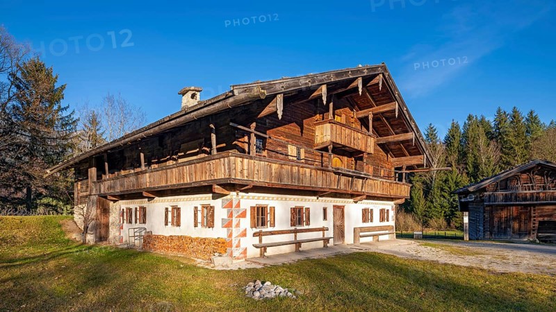 Tyrolean farm in late autumn