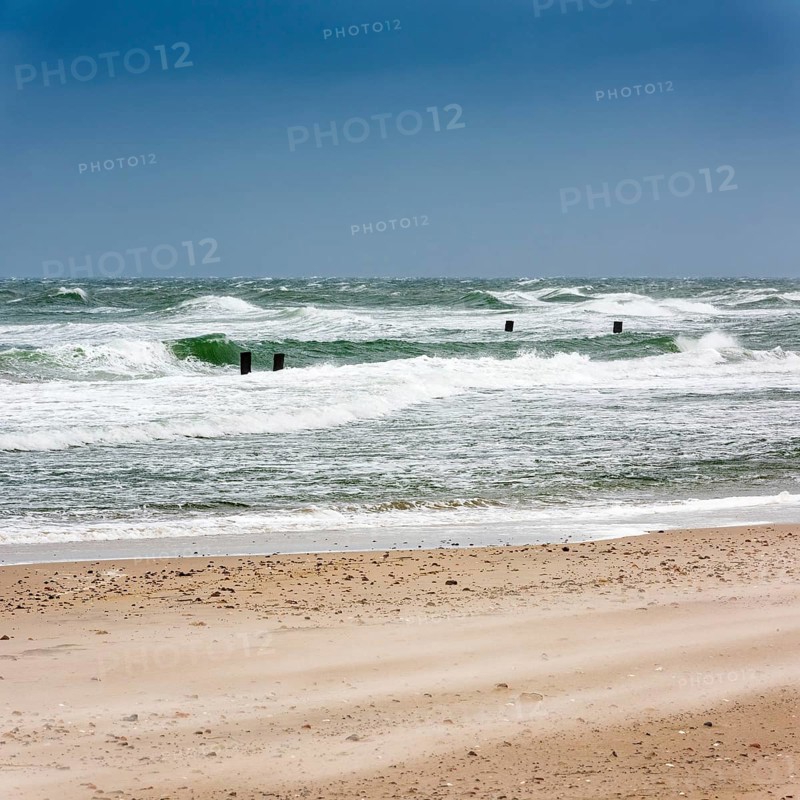 Winter storm at the Baltic Sea