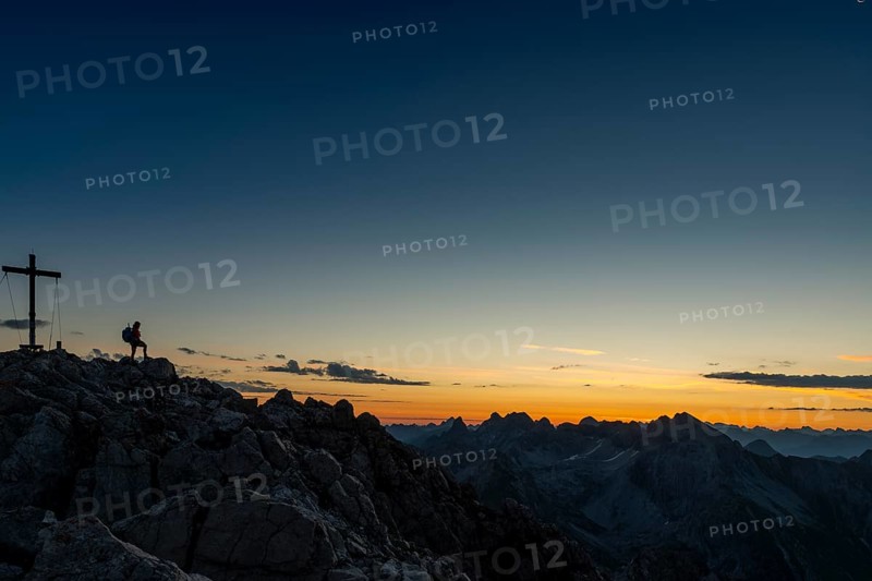 Sunrise over Allgaeu mountains