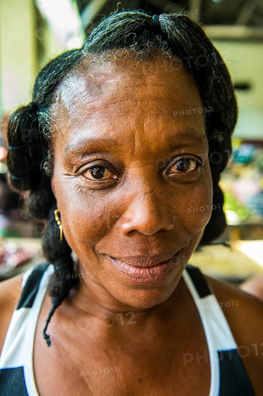 Market women in the Central Market in the city of Sao Tome
