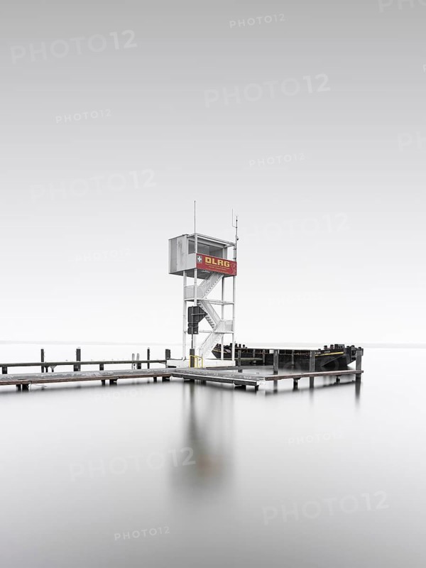 A rescue tower at the Berlin Mueggelsee in Friedrichshagen