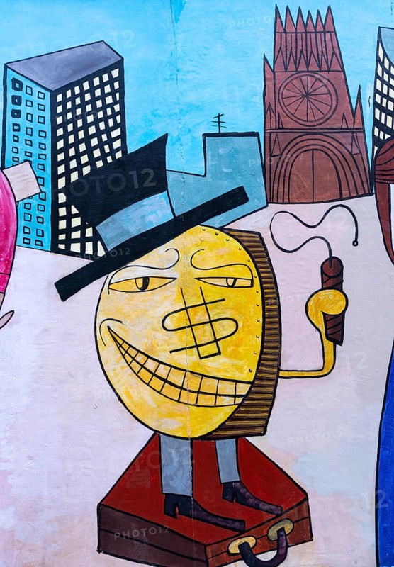 Graffiti Doin It Cool For The Eastside with human coin with explosive device