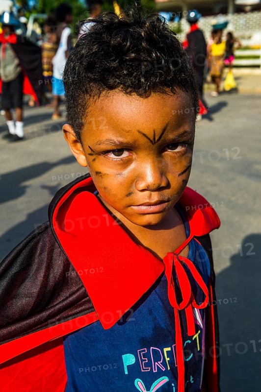 Grim looking boy