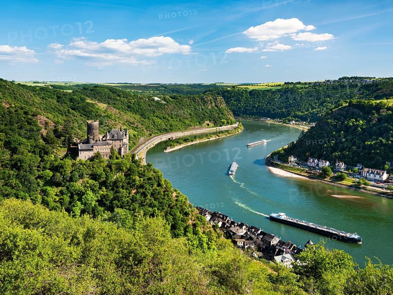 View of Katz Castle on the Rhine
