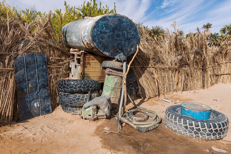 Fresh water tank at the Ounianga kebir part of the the Unesco sight Ounianga lakes