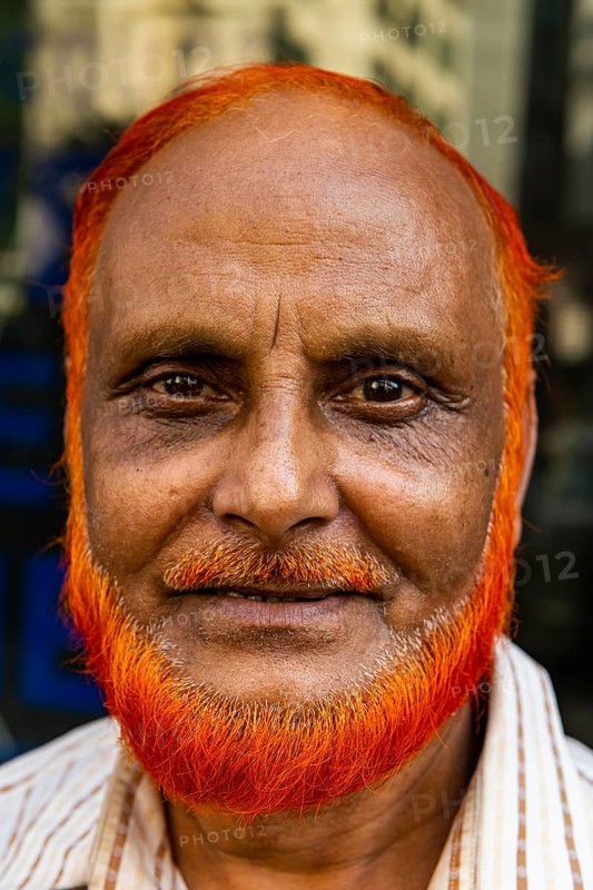 Man with a coloured beard