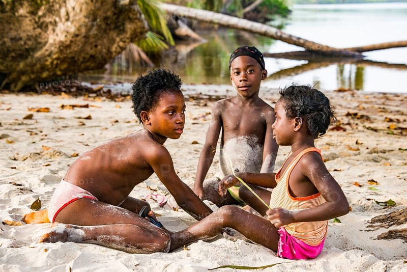 Children playing in the sand