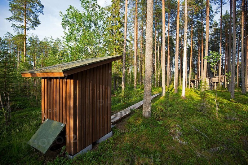 Dry toilet at hiker's cabin