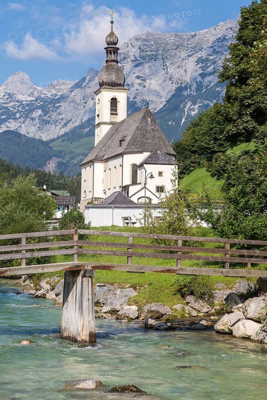 Parish church St. Sebastian with Ramsauer Ache