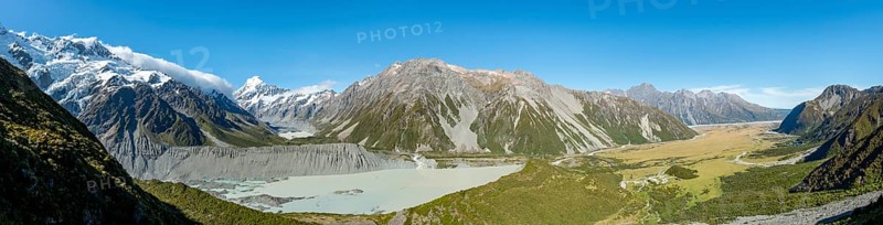 View of Hooker Valley with Mueller Lake