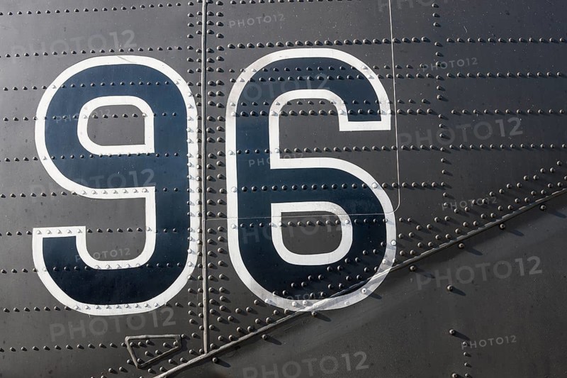 Bundeswehr helicopter detail with number