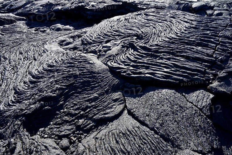 Knitted lava or pahoehoe lava