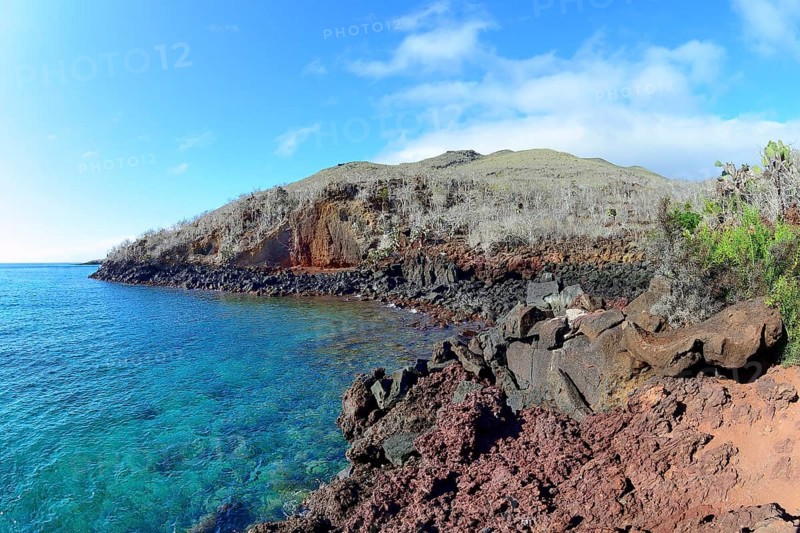Red volcanic coast