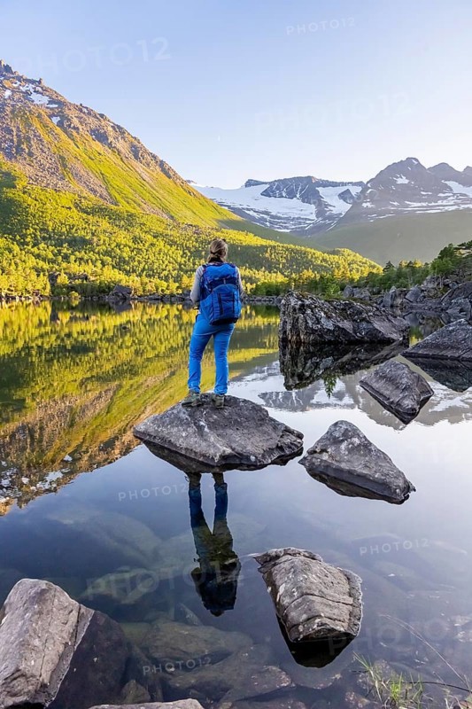 Hiker at the lake
