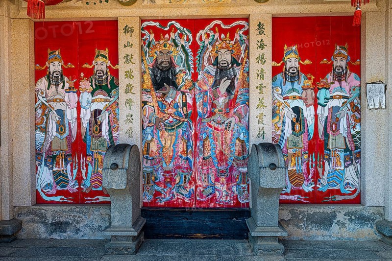 Colourful painted traditional Minnan-style house