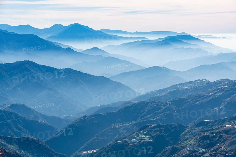 Hazy picturesque highlands of Nantou County