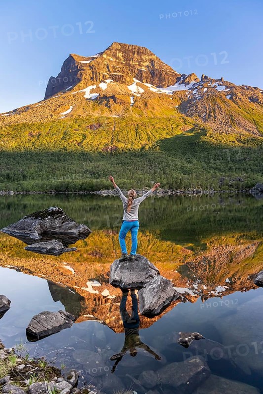 Hiker at the lake