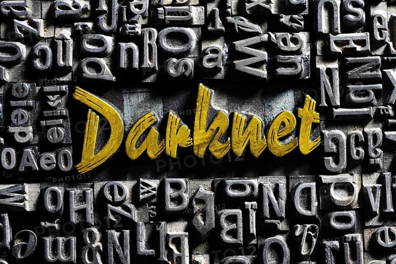 Old lead letters with golden writing