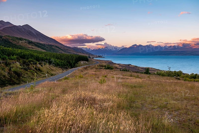 View of Mount Cook at sunset