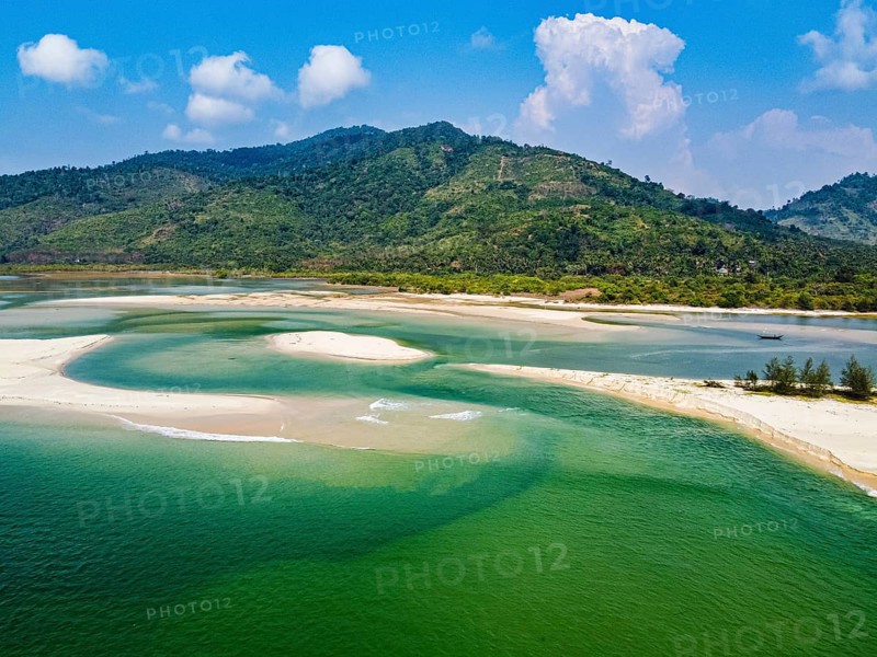 Aerial of Tizit beach