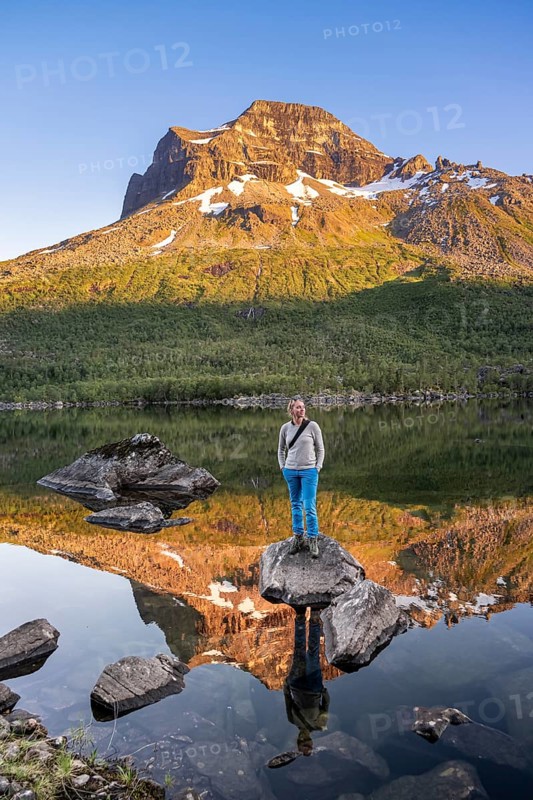 Hiker at the lake